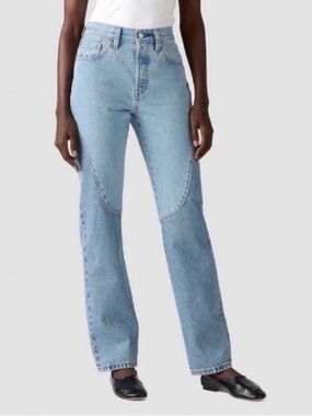 Levi’s Women’s High Rise 501 County Fair Western Straight Jeans Two Tone 31x30